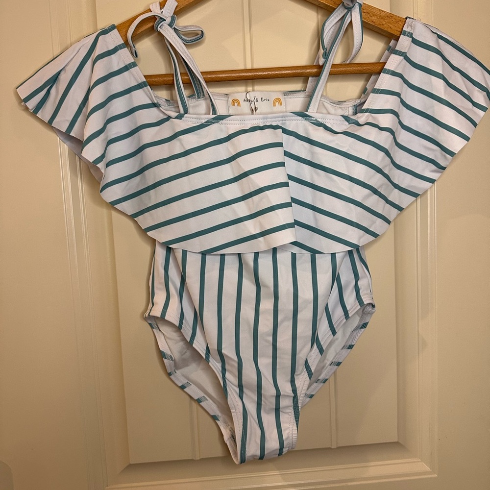 Striped Kids Swim One Piece